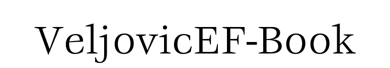 VeljovicEF-Book font preview