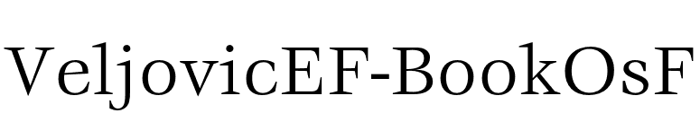 VeljovicEF-BookOsF font preview