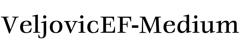 VeljovicEF-Medium font preview