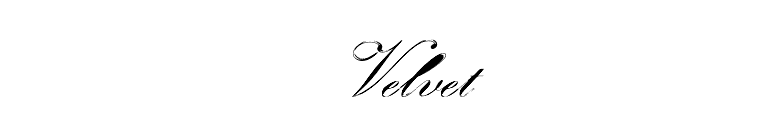 Velvet font preview
