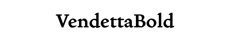 VendettaBold font preview