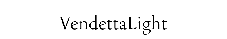 VendettaLight font preview