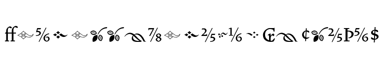 VendettaMediumFractions font preview