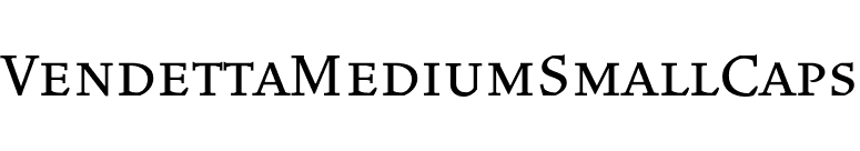 VendettaMediumSmallCaps font preview