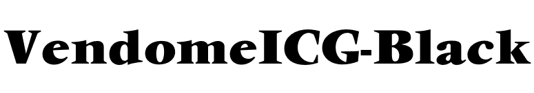 VendomeICG-Black font preview