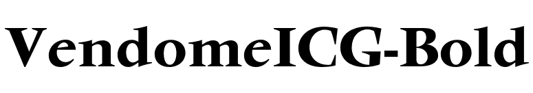 VendomeICG-Bold font preview
