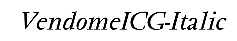 VendomeICG-Italic font preview