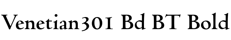 Venetian301 Bd BT Bold font preview