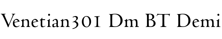 Venetian301 Dm BT Demi font preview