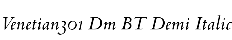 Venetian301 Dm BT Demi Italic font preview
