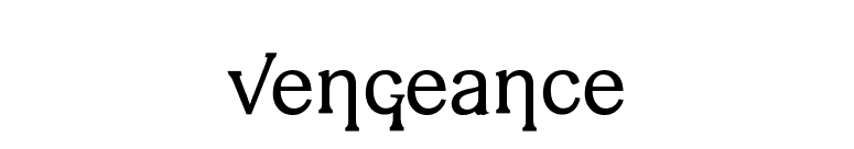 vengeance font preview