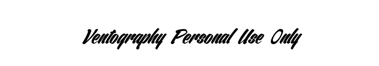 Ventography Personal Use Only font preview