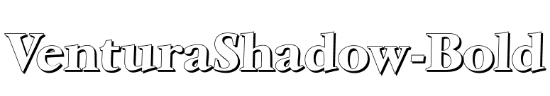 VenturaShadow-Bold font preview