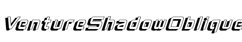 VentureShadowOblique font preview
