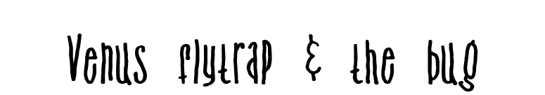 Venus flytrap & the bug font preview