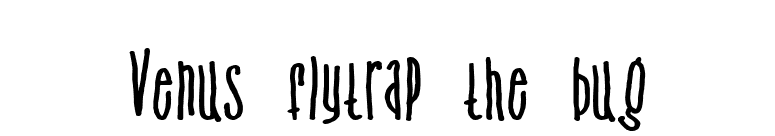 Venus flytrap the bug font preview