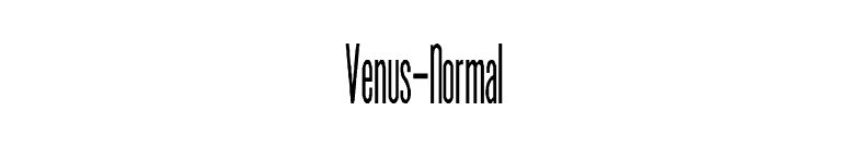 Venus-Normal font preview