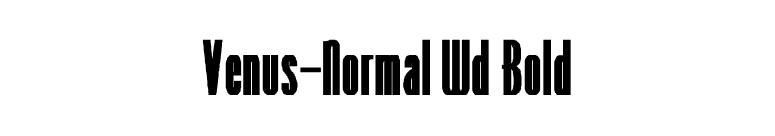 Venus-Normal Wd Bold font preview