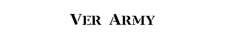 Ver Army font preview
