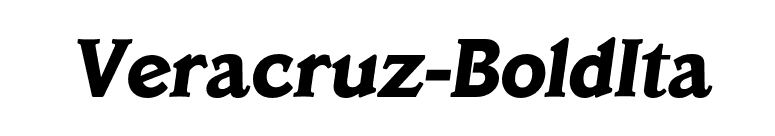 Veracruz-BoldIta font preview