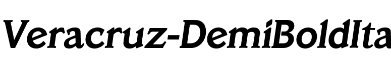 Veracruz-DemiBoldIta font preview