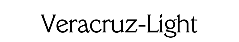 Veracruz-Light font preview