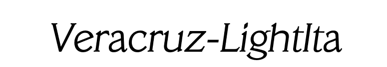 Veracruz-LightIta font preview