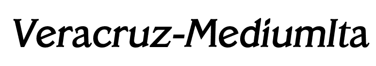 Veracruz-MediumIta font preview