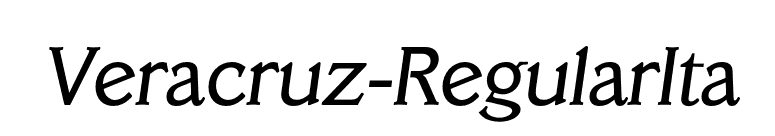 Veracruz-RegularIta font preview