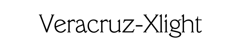 Veracruz-Xlight font preview