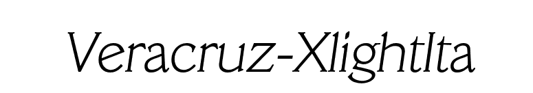 Veracruz-XlightIta font preview