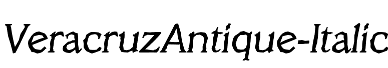 VeracruzAntique-Italic font preview