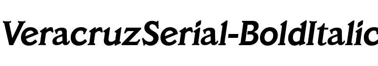 VeracruzSerial-BoldItalic font preview
