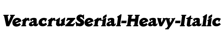 VeracruzSerial-Heavy-Italic font preview