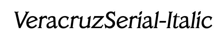 VeracruzSerial-Italic font preview