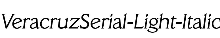 VeracruzSerial-Light-Italic font preview