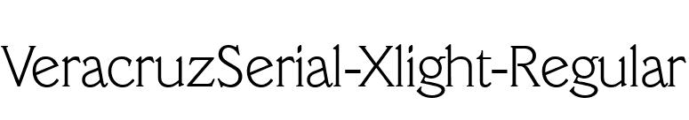 VeracruzSerial-Xlight-Regular font preview
