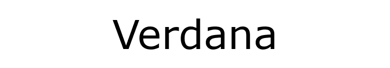 Verdana font preview