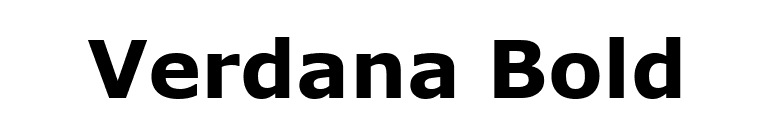 Verdana Bold font preview
