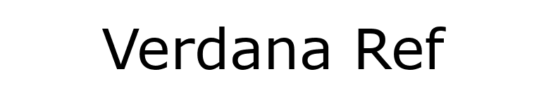 Verdana Ref font preview