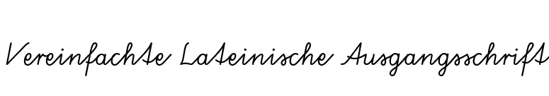 Vereinfachte Lateinische Ausgangsschrift font preview