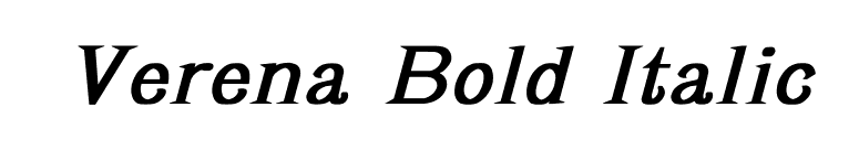 Verena Bold Italic font preview