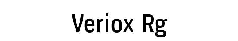 Veriox Rg font preview