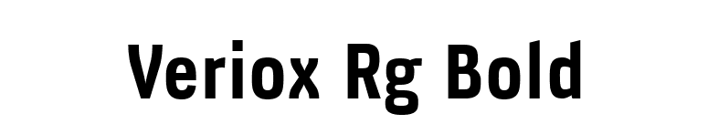 Veriox Rg Bold font preview