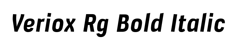 Veriox Rg Bold Italic font preview