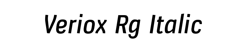 Veriox Rg Italic font preview
