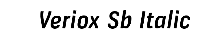 Veriox Sb Italic font preview