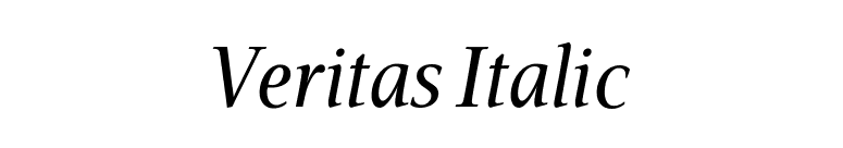 Veritas Italic font preview