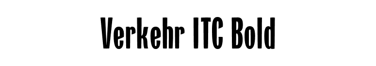 Verkehr ITC Bold font preview
