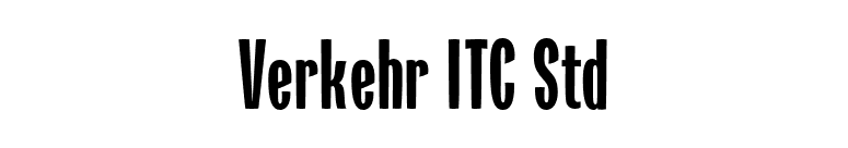 Verkehr ITC Std font preview